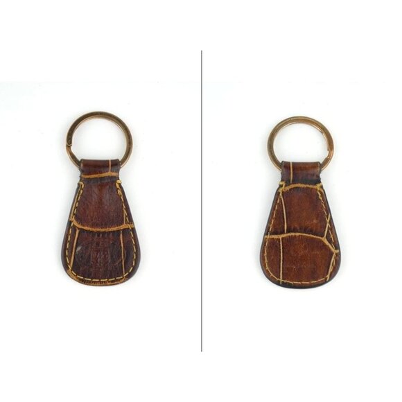 Dooney & Bourke Brown Croc Embossed Leather Large Hobo Shoulder Bag & Key Fob - Picture 13 of 15